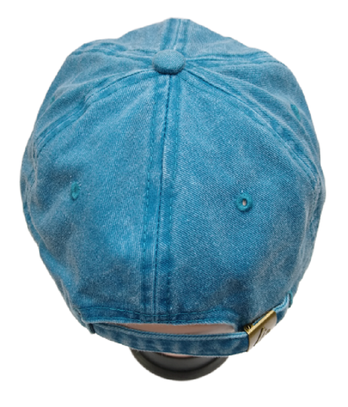 Mega Cap Cotton Twill Cap - Turquoise, Low Profile, Unstructured, Six Panel (1 Cap)