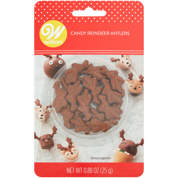 Wilton Small Brown Candy Reindeer Antlers for Cake Pops and Mini Treats, 0.88 oz.