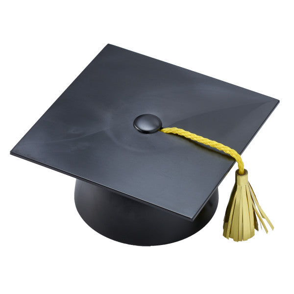 Graduation Large Black Grad Cap with Tassels Layon Cake - 12 per order