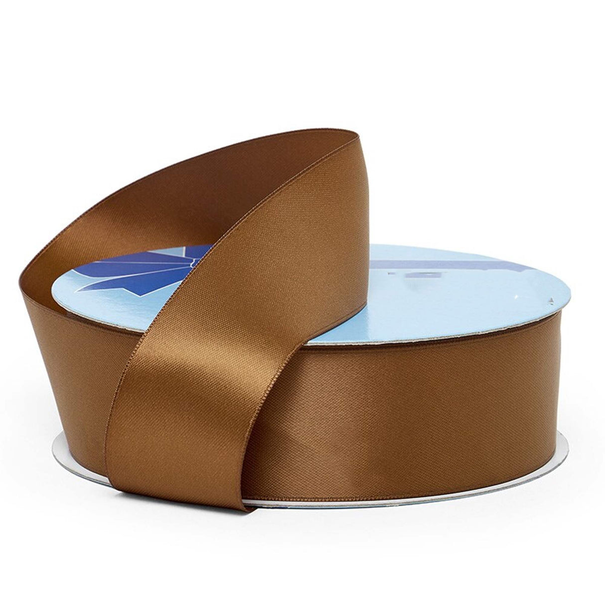 Luxe Wedding Satin Ribbon – One Color 7/8 '' X 100 yd Single Faced 1 / roll Mocha