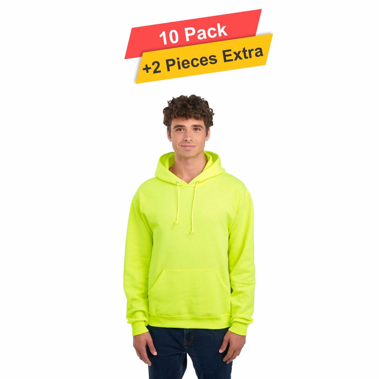 Fleece Pullover Hoodie - 10 Pack - 7.62oz/yd2 - 100% Polyester