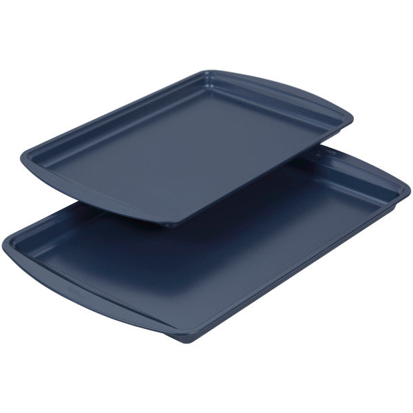 Wilton Diamond-Infused Non-Stick Navy Blue Baking Set – 7 Piece