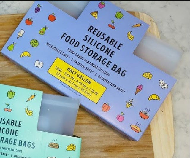Reusable Silcone Food Storage Bag Half Gallon - 1 Each