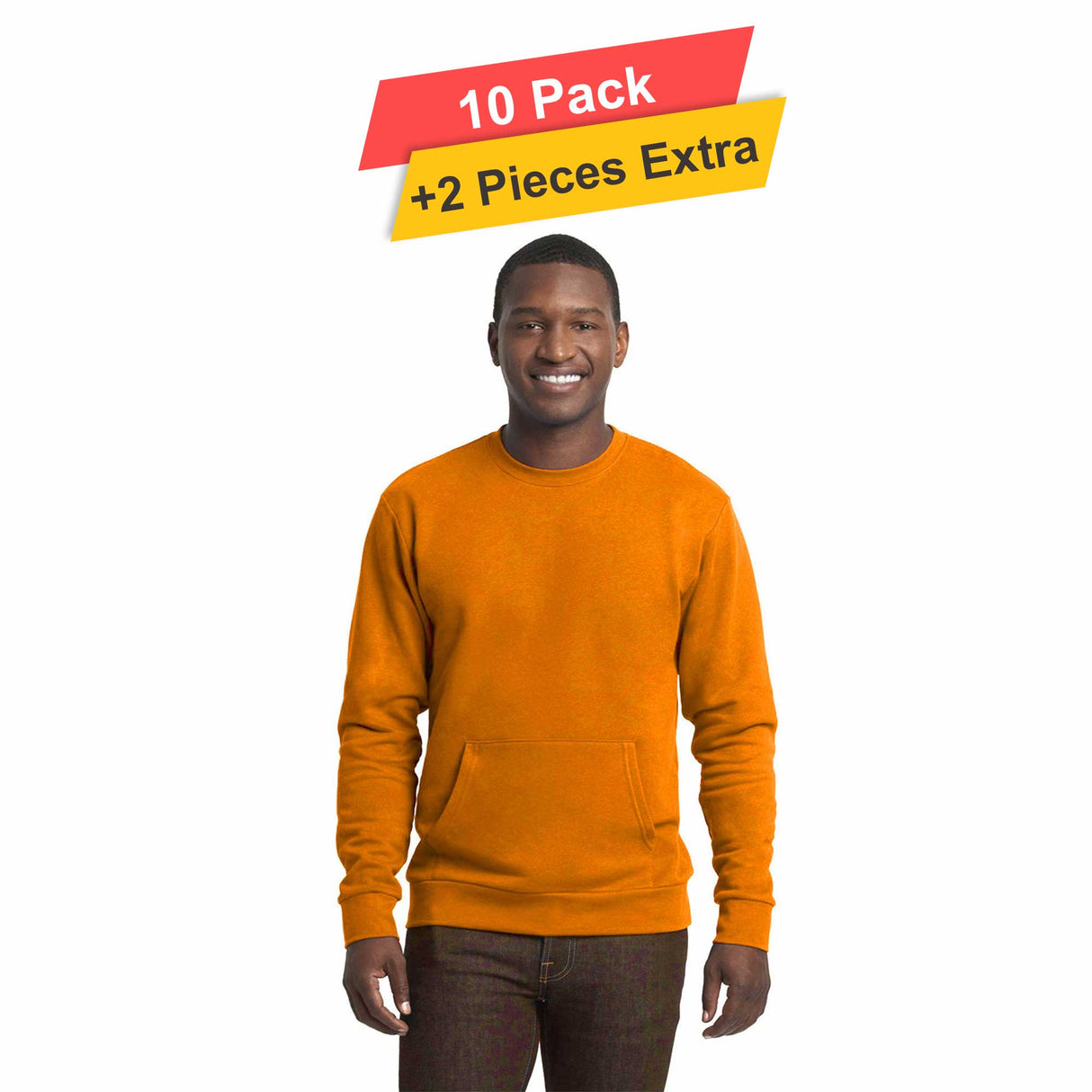 Fleece Pullover Sweatshirt - 10 Pack - 7.62oz/yd2 - 100% Polyester