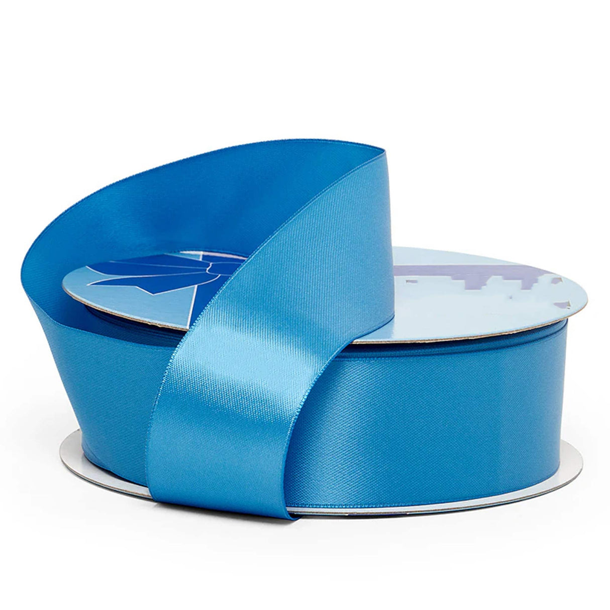 Refined Finish Satin Ribbon – Solid Color 3/8 '' X 100 yd Single Faced 1 / roll Copenhagen Blue