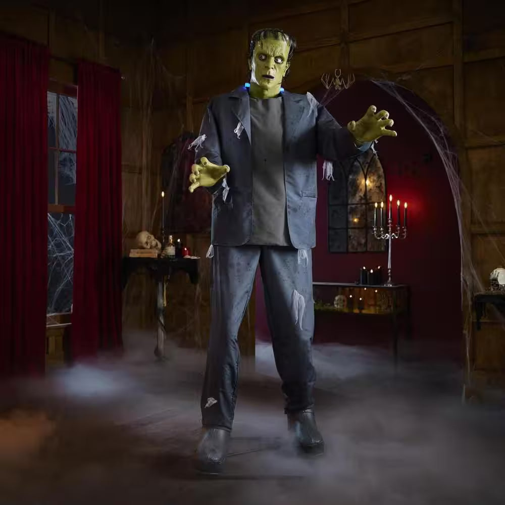 7-ft Animated LED Frankensteins Monster Halloween Decoration with Lighted Neck Bolts