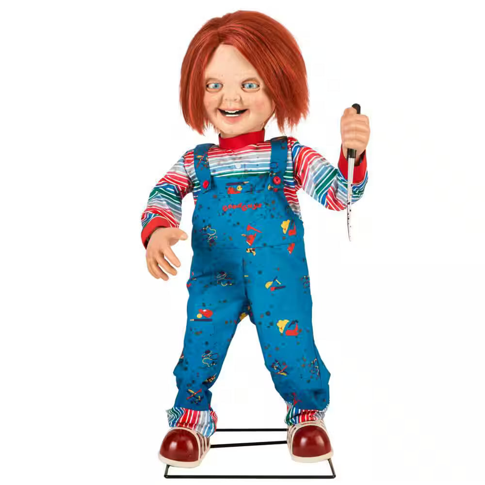 3.5-ft Animated Chucky Doll Halloween Decoration with Motion-Activated Servo Eyes