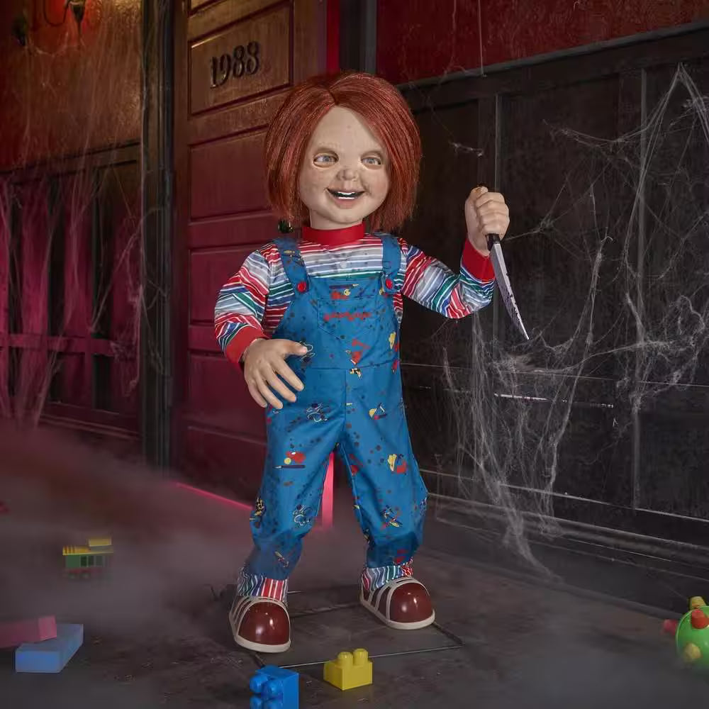 3.5-ft Animated Chucky Doll Halloween Decoration with Motion-Activated Servo Eyes