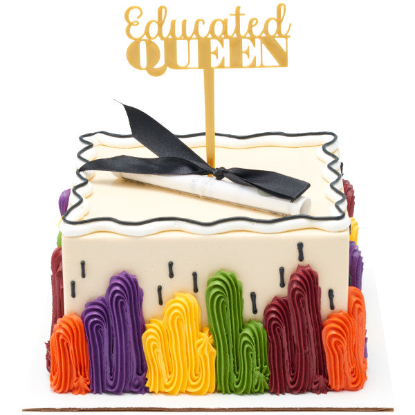 Graduation Diploma with Black Ribbon Layon Cake - 24 toppers