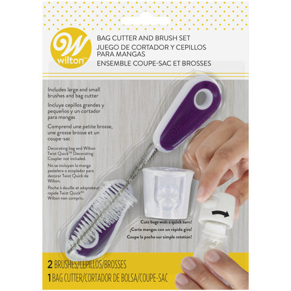 Wilton Bag Cutter and Brush Set, 3-Piece