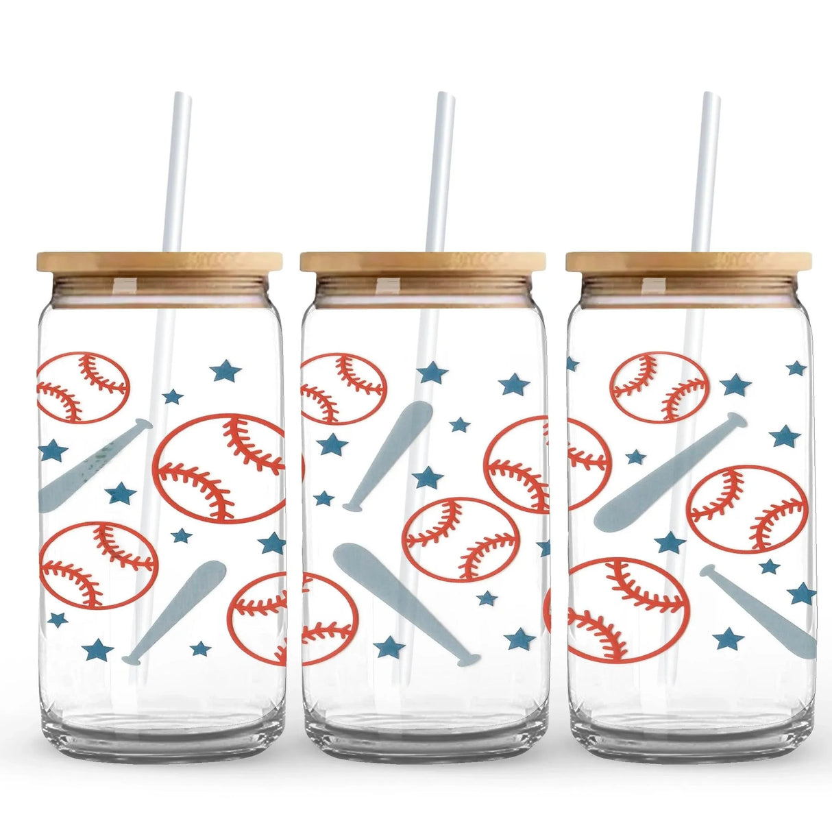 UV DTF Wrap - Baseball & Bats (9.7" x 4.3")