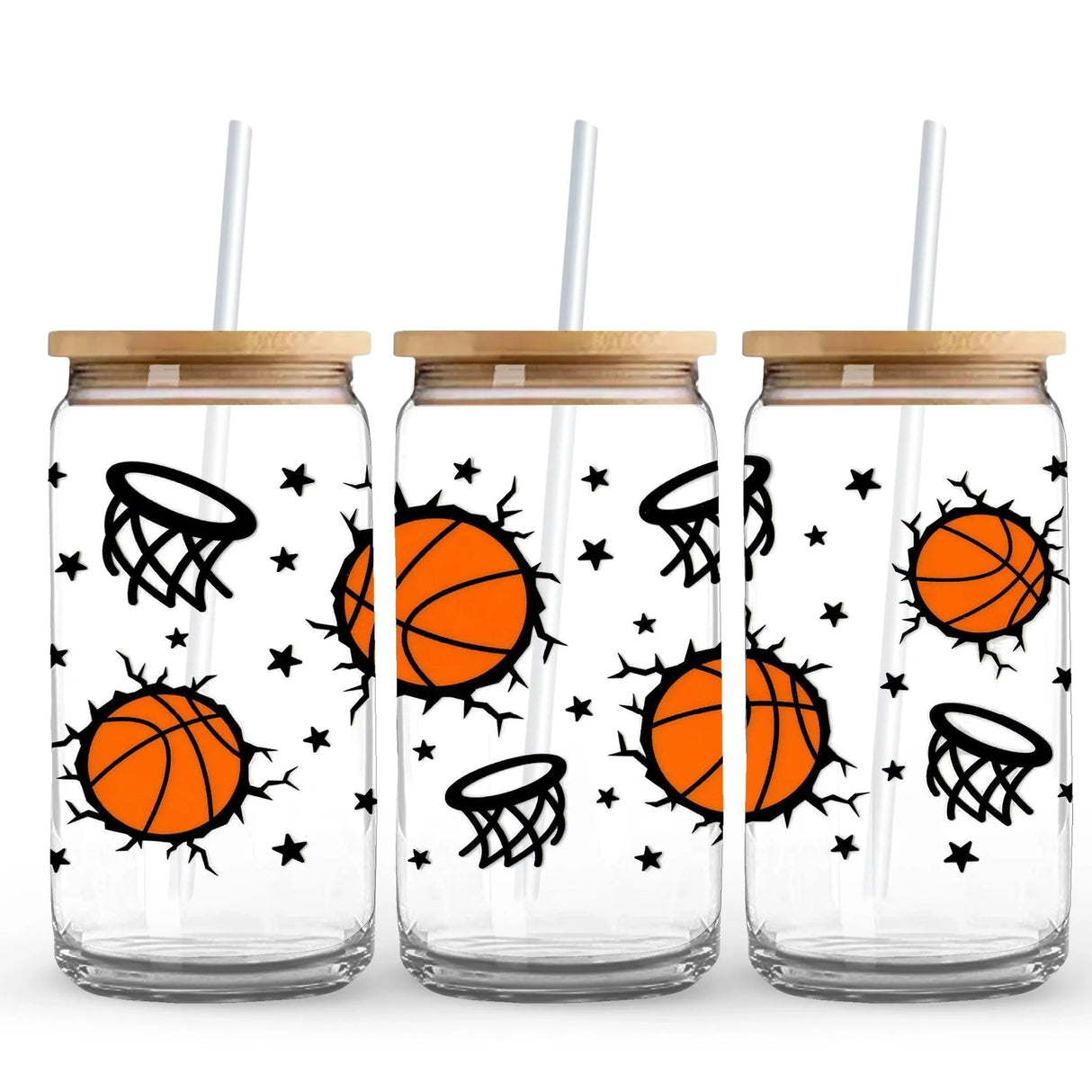 UV DTF Wrap - Basketballs & Hoops (9.7" x 4.3")