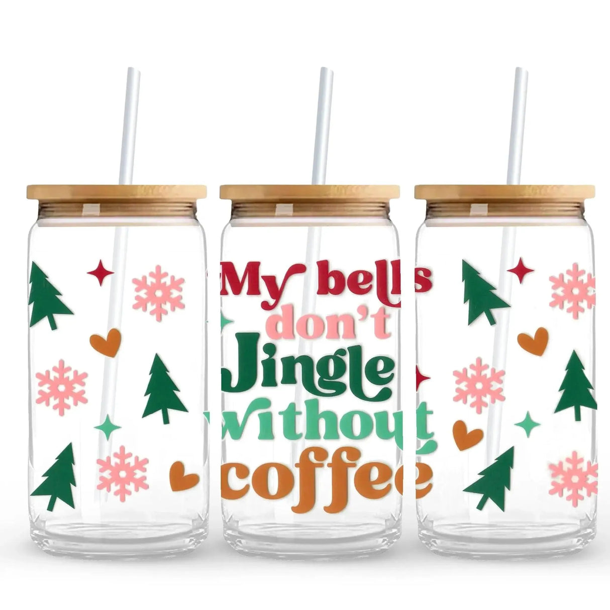 UV DTF Wrap - Don't Jingle Without Coffee (9.7" x4.3")