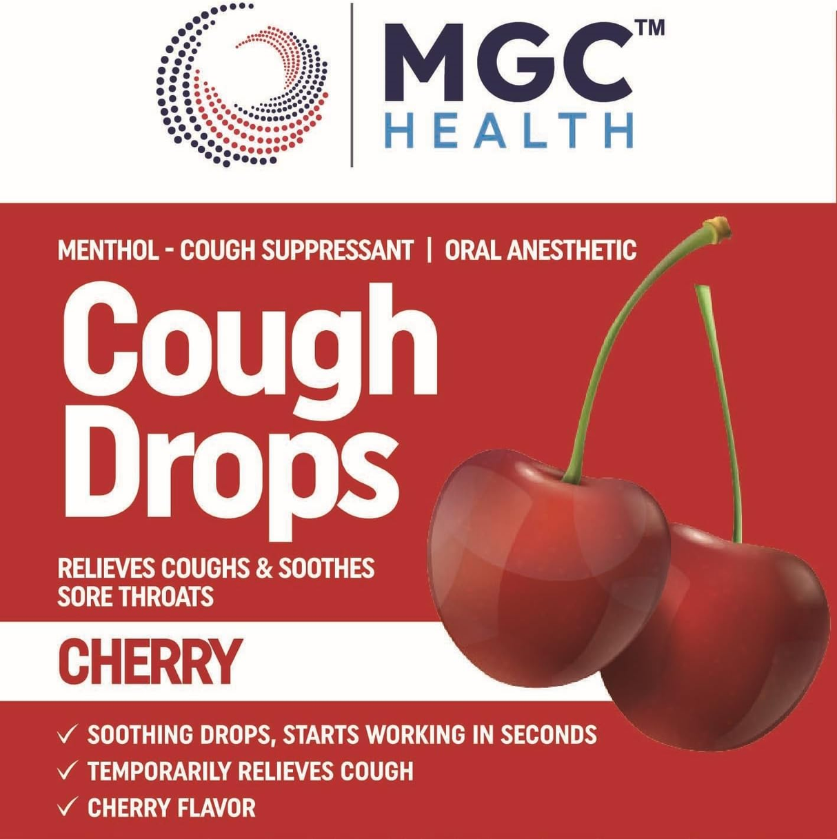 COUGH DROPS 30CT CHERRY MGC HEALTH