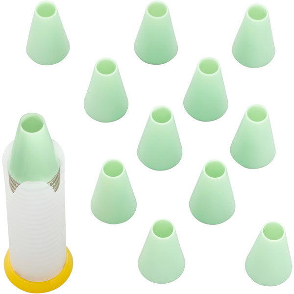 Wilton Pop-Up Piping Tip Dispenser with 12 Disposable Piping Tips, Tip 2A
