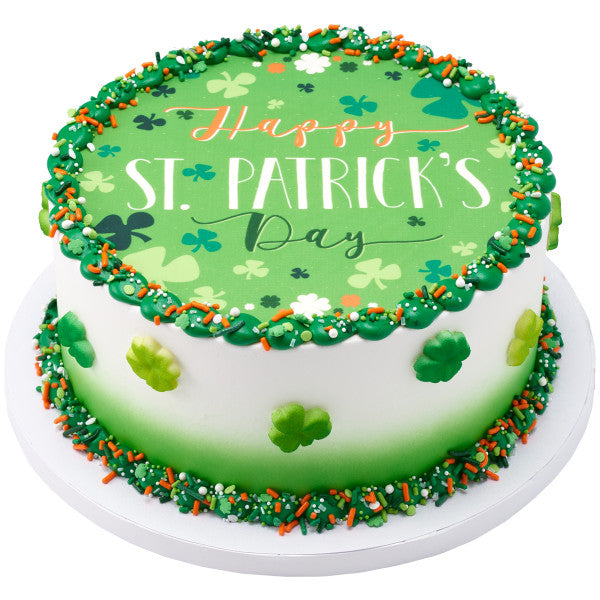Happy St. Patrick's Day Edible Image for Cake PhotoCake