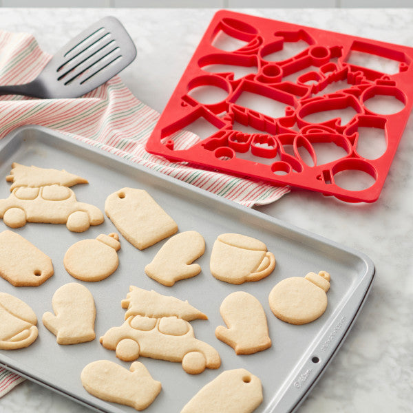 Wilton Christmas Multi-Cookie Cutter Sheet – 14 Shapes