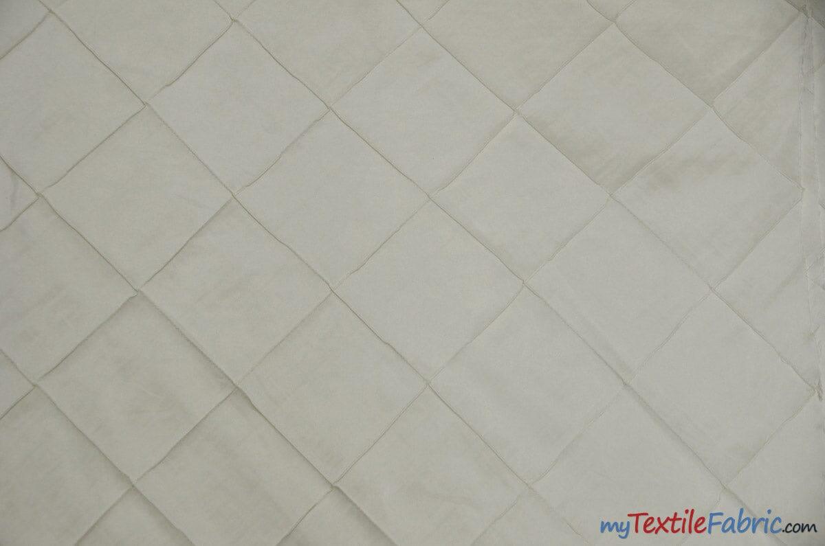 Taffeta Pintuck Fabric - 4" X 4" Diamond Pattern, 58" Width, Multiple Colors (1 Yard)