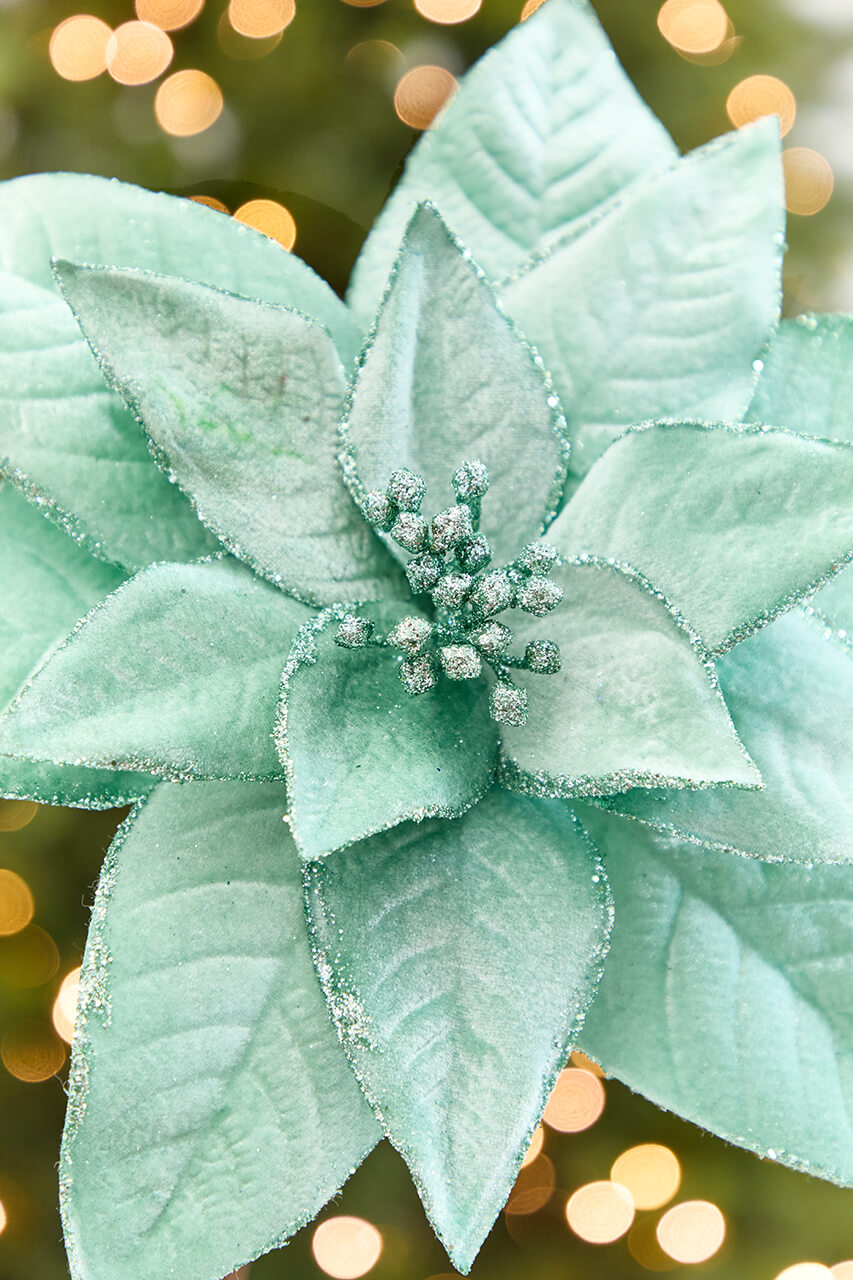 24" x 13" Mint Poinsettia Stem