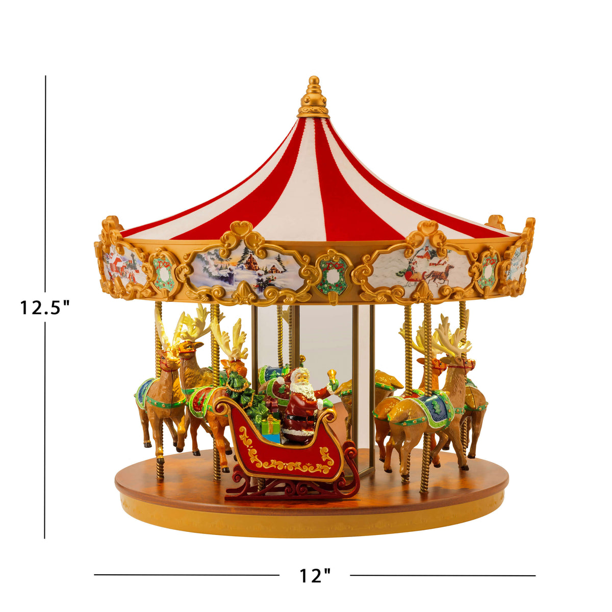12" Mr. Christmas Animated Very Merry Carousel