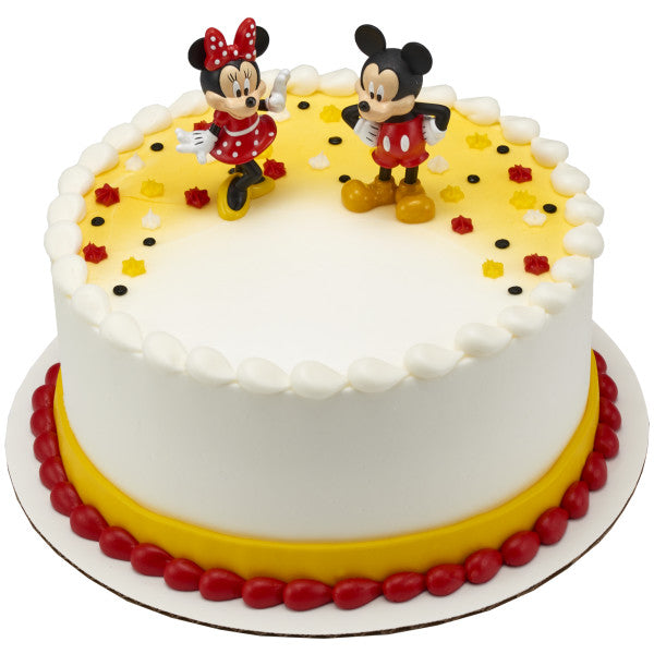 Disney Mickey Mouse and Minnie Mouse Cake Topper, 2-Piece Topper Set