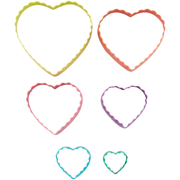 Wilton Heart-Shaped Fondant Cut-Out Set, 6-Piece