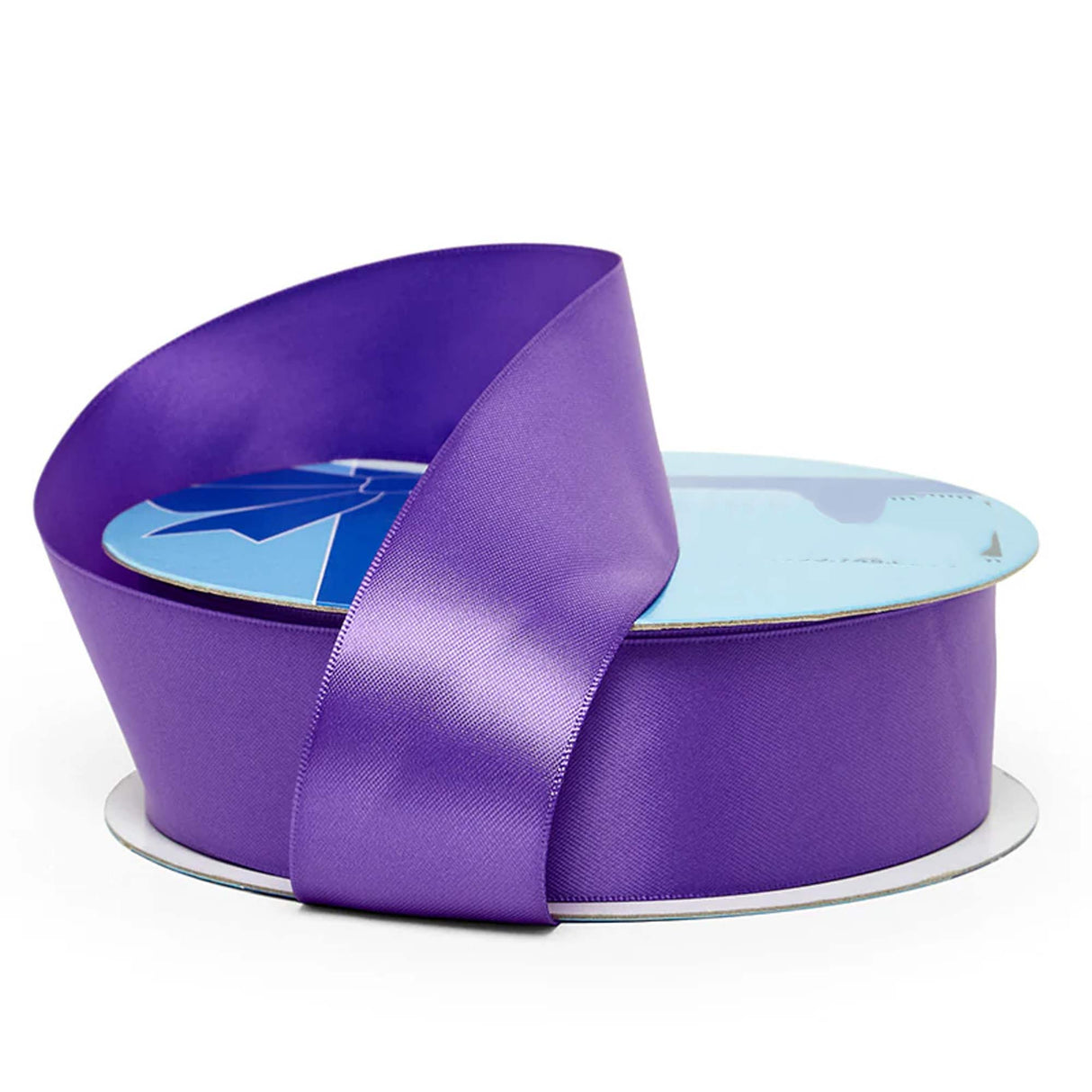 Luxe Satin Roll – Bold Solid Color Style 1/4 '' X 100 yd Single Faced 1 / roll Dark Purple