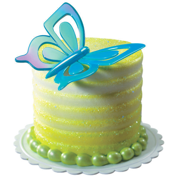 Butterfly Iridescent cupcake and cake toppers - 24 Per Order