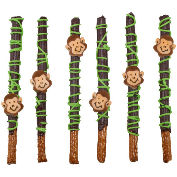 Jungle Animal Assortment Dec-Ons Sugar Edible Decorations 128 pieces