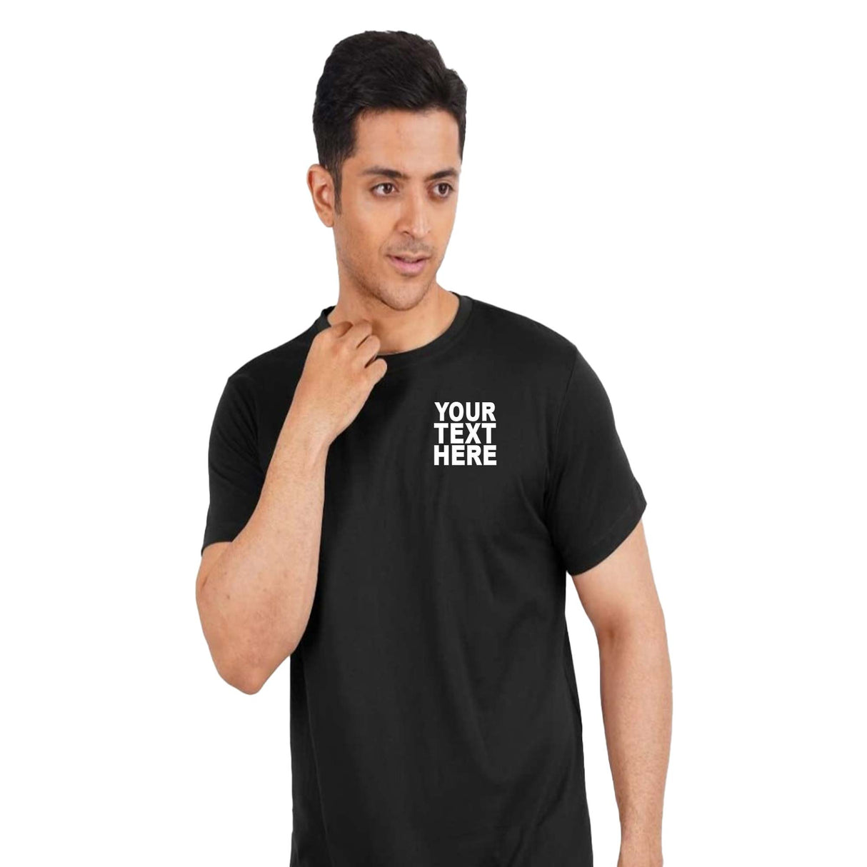 Pack: 12 Fast Create Your Own T-Shirts – Double-Sided Printing with Text or Logo (Black)