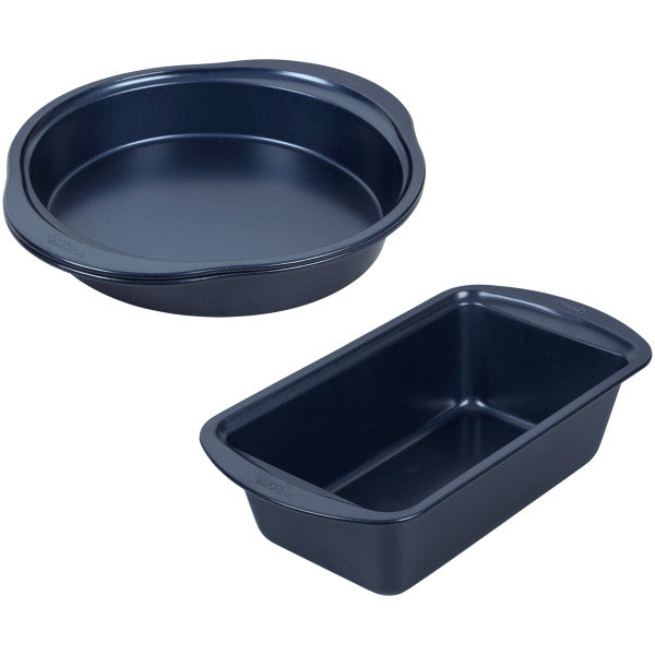 Wilton Diamond-Infused Non-Stick Navy Blue Baking Set – 7 Piece