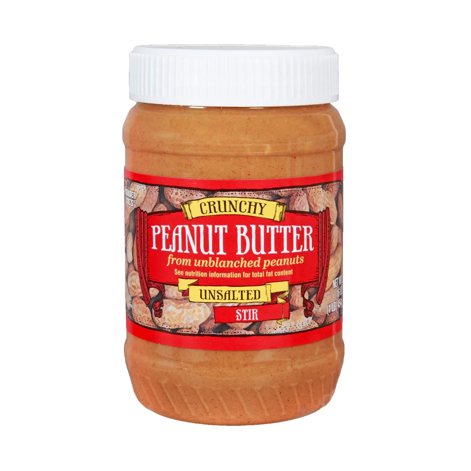 Crunchy Peanut Butter Unsalted 16 oz
