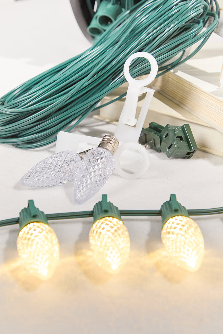 100' Outdoor Christmas Lighting Kit - Warm White