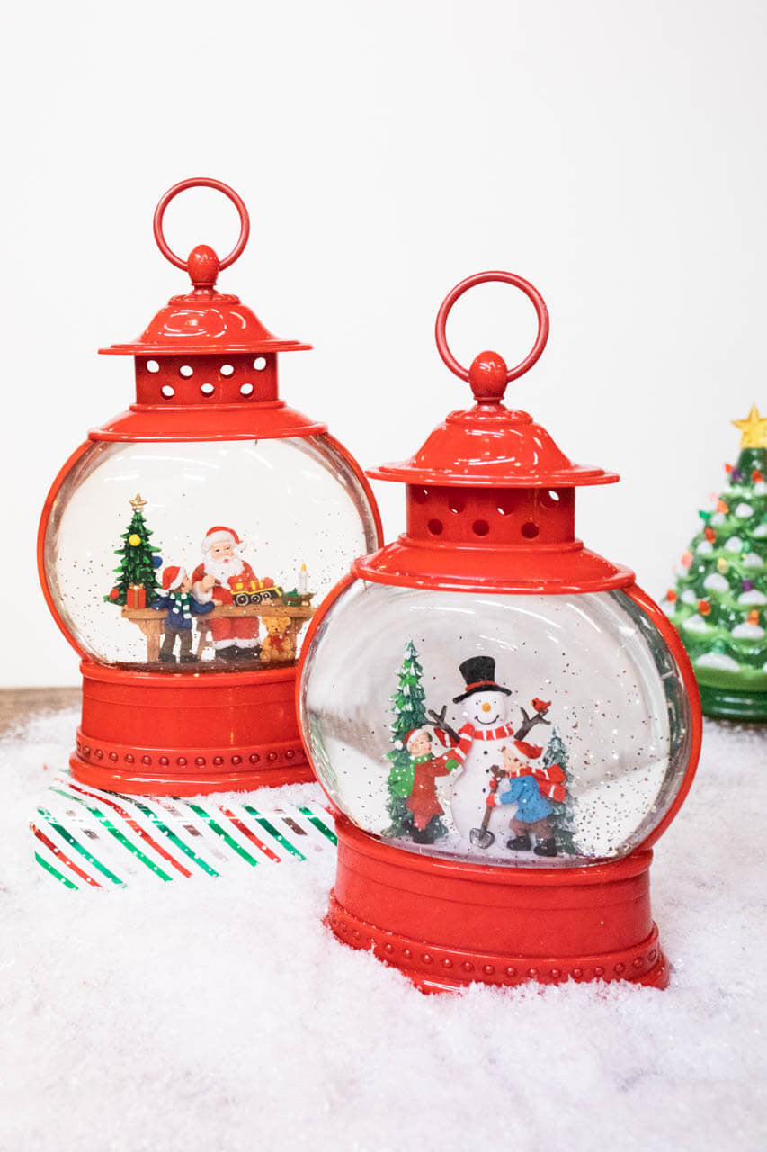 11.5 Inch Spinning LED Holiday Water Globe Decor