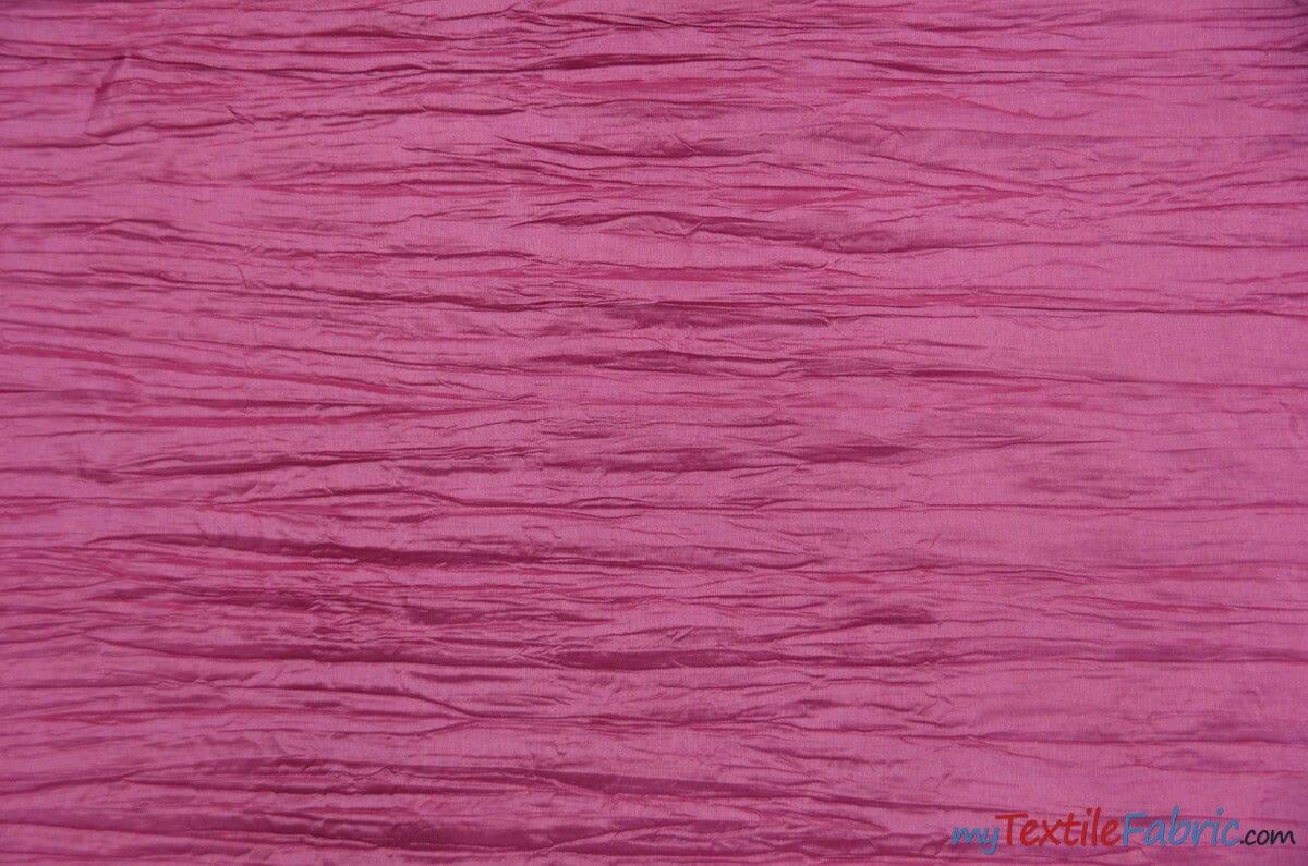 Crease Taffeta Crush Taffeta Polyester Fabric - Crushed Texture, 50/52" Width (Continuous Yards Or By Bolt)