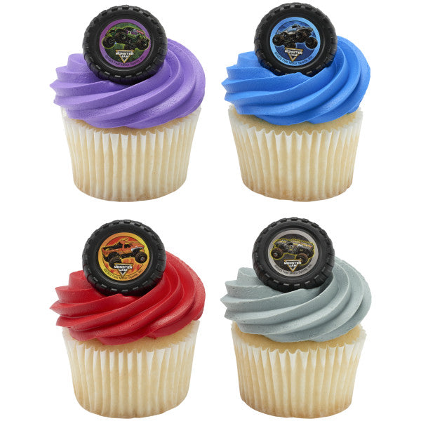 Monster Jam Officially Licensed 144 Truck Cupcake Topper Rings