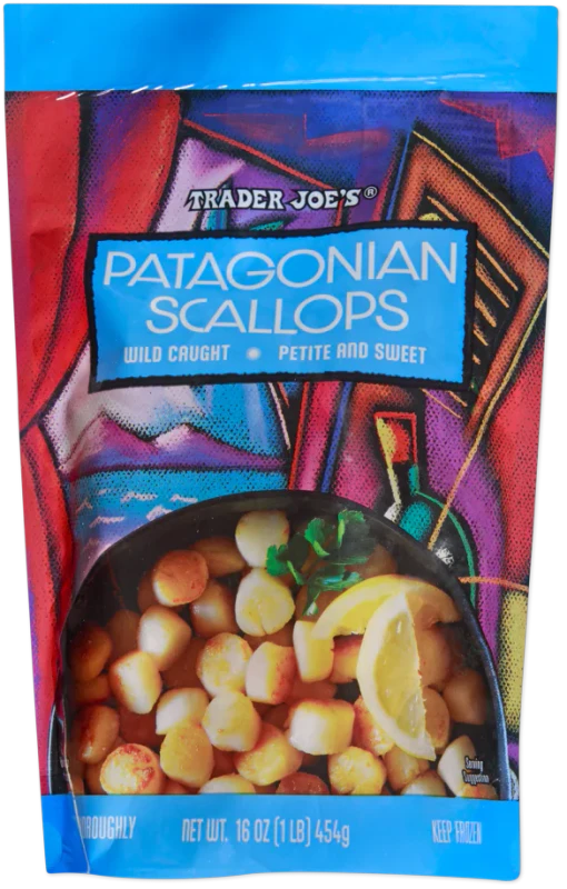 Patagonian Scallops 16 Oz Wild Caught Frozen Seafood