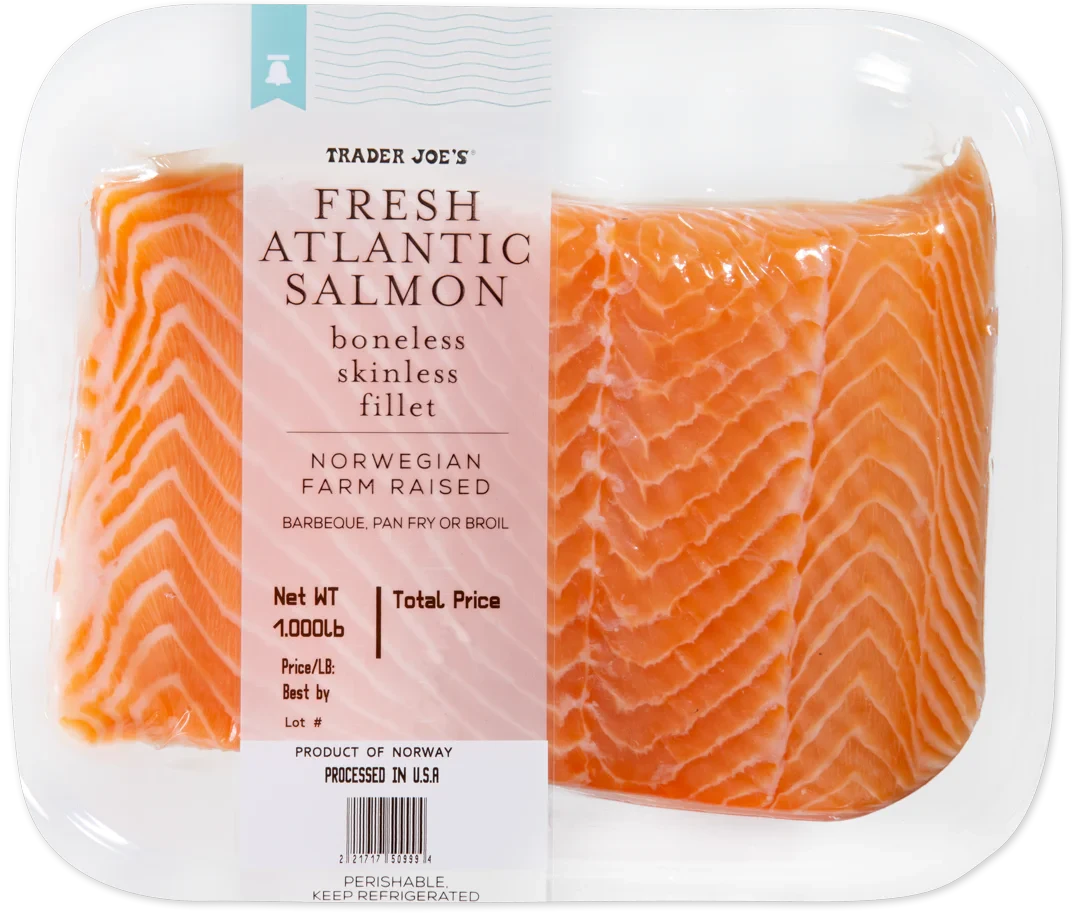 Premium Fresh Atlantic Salmon Fish Boneless Skinless Fillet 1 Lb