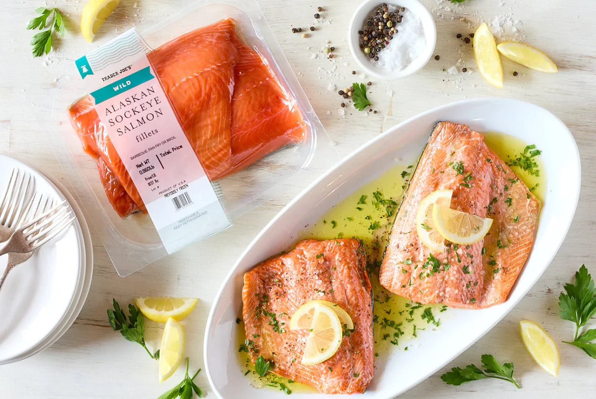 Wild Alaskan Sockeye Salmon Fillets 1 Lb Premium Fish