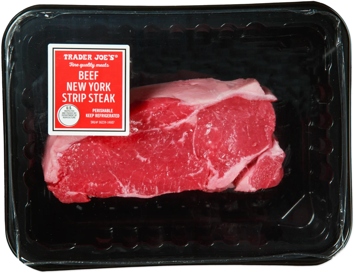 Beef New York Strip Steak 1 Lb Premium Angus Cut