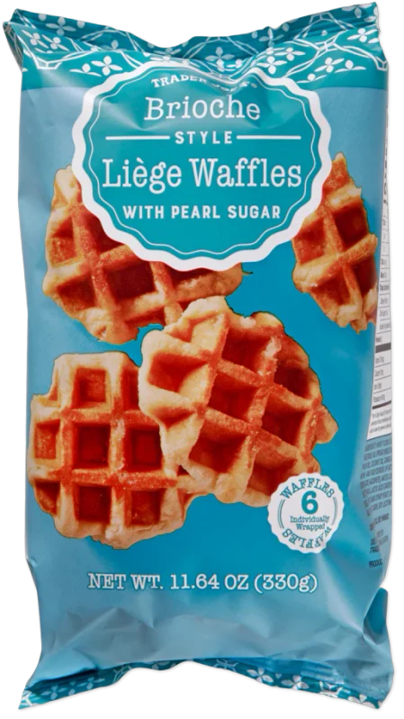 Brioche Style Liège Waffles 11.64 Oz Belgian Pearl Sugar Waffles