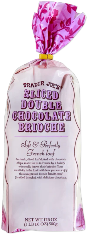 Sliced Double Chocolate Brioche 17.6 Oz Rich Chocolate Bakery Loaf