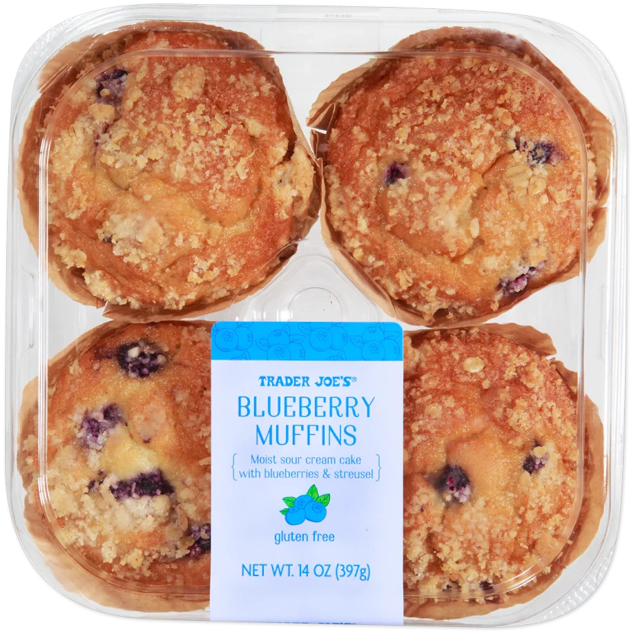 Blueberry Muffins Gluten Free 14 Oz Soft Fruity Breakfast Muffins