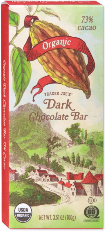 Organic Dark Chocolate Bar 73% Cacao – Pure Organic Dark Chocolate Experience