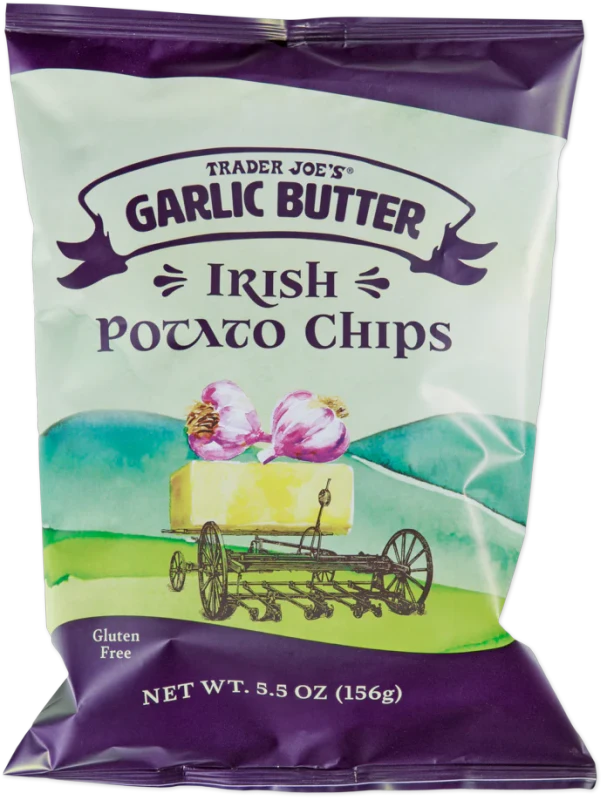 Garlic Butter Irish Potato Chips – Savory Crinkle-Cut Comfort Snack