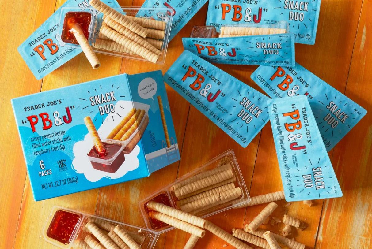 PB & J Snack Duo – Peanut Butter Wafer Sticks with Raspberry Dip (12.7 oz)