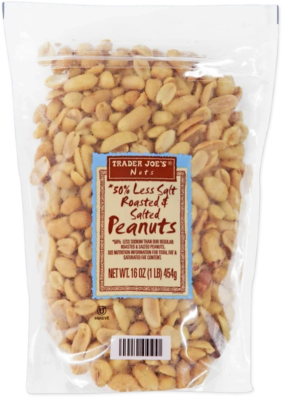 Less Salt Roasted & Salted Peanuts – Lightly Salted Crunchy Snack
