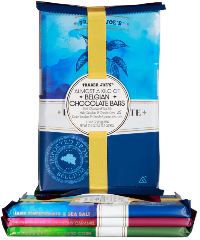 Almost a Kilo of Belgian Chocolate Bars Gourmet Chocolate Gift Set 31.7 Oz