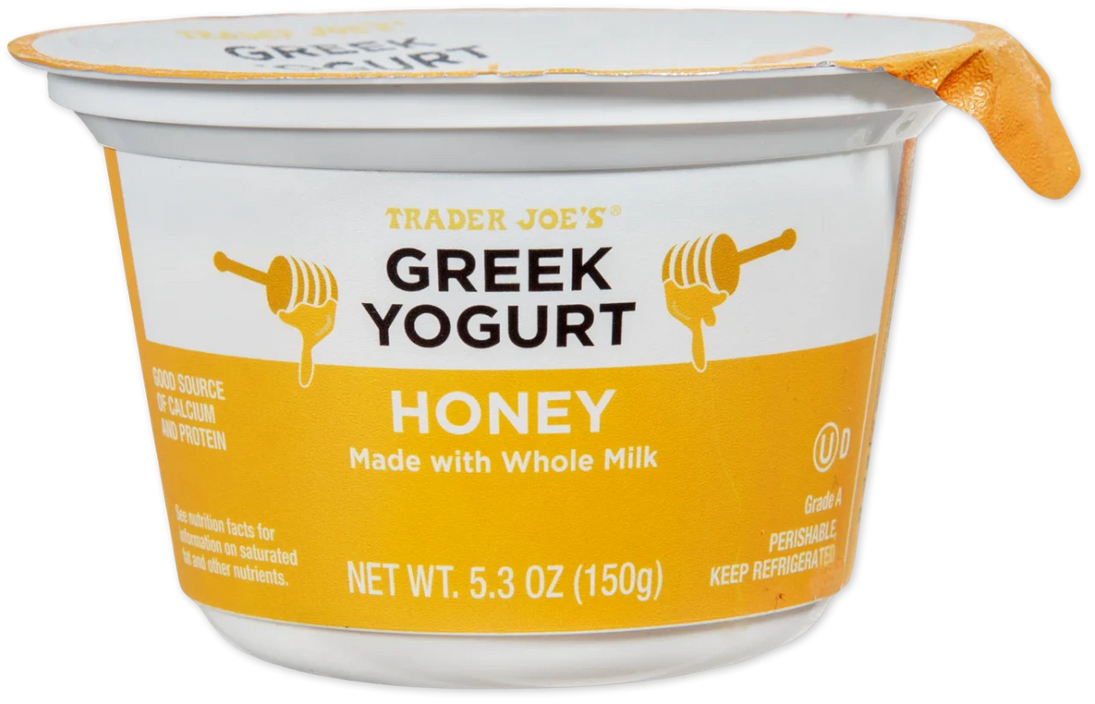 Greek Yogurt with Honey Whole Milk Creamy Sweet Yogurt 5.3 Oz