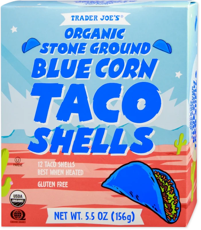 Trader Joe’s Organic Stone Ground Blue Corn Taco Shells – Crispy & Colorful
